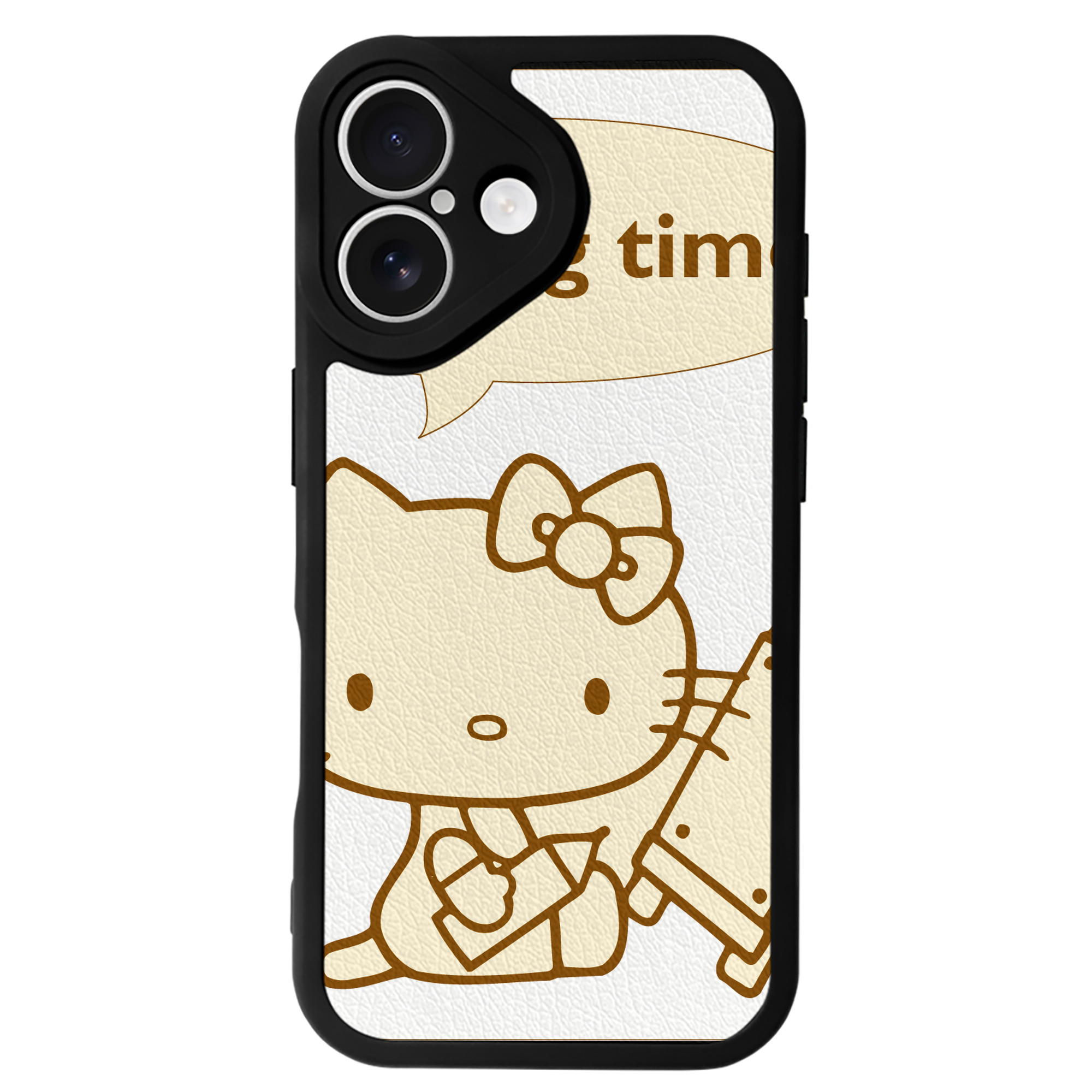 （画像用） Hello Kitty ハローキティ 【iPhone 16シリーズ対応】シリコンスマホケース（レザー調） 材質：シリコン
